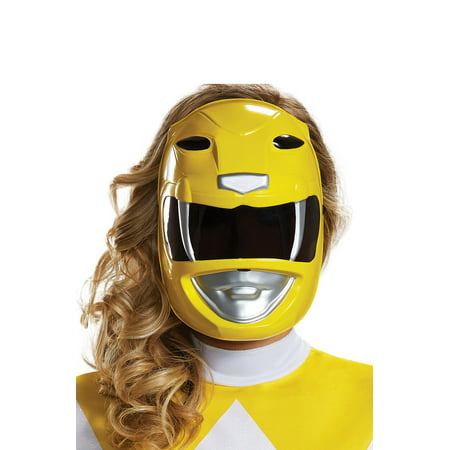 Adult's Womens Power Rangers Yellow Ranger Mask Costume Accessory