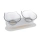 thumbnail image 3 of orejas de gato cuencos dobles transparentes para gatos y perros protección para el cuello cuencos dobles-cuencos transparentes Zhivalor LN-0536, 3 of 7
