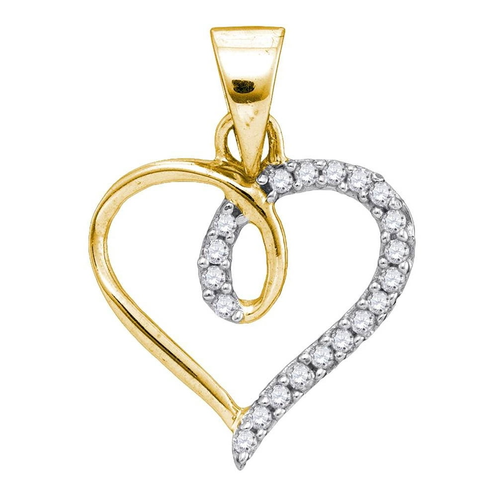 Macey Worldwide Jewelry 10K Yellow Gold Diamond Lovely Sparkling