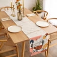 thumbnail image 3 of Table Runner 108 Inches Long for Kitchen Dining, Western Boho Dresser Scarf Farmhouse, Dining Table Decorations for Wedding/Parties, Vintage Abstract Horse Cactus Plant Offwhite 13 x 108 In, 3 of 8