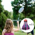 thumbnail image 4 of Entrenamiento de pajaritos de Bádminton de plumas de ganso Sunnimix 11x colorido 11 plumas de colores, 4 of 8