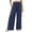Navy, variant on Hurxie Womens Wide Leg Pants Palazzo Casual Flowy Elastic Waist Pant Dressy Long Lounge with Pockets Red,M