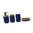 thumbnail image 2 of Fiocias 4 Pieces Bathroom Accessories Set Modern Decorative Home Drain Soap Dish Stylish Dark Blue, 2 of 9
