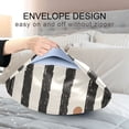 thumbnail image 4 of Yayeee Pillowcase Standard Size Set of 2 Satin Wrinkle Resistant Pillow Case, Black Stripes, 4 of 8