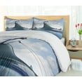thumbnail image 5 of Ambesonne Shark Duvet Cover Sets, Penguin Holding Wild Fish, 2-King, Blue Grey Dust, 5 of 7
