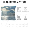 thumbnail image 5 of Chilfamy Sailboat Ocean Sun Beams Pillow Covers for Couch Sofa Indoor Outdoor Pillow Case Aesthetic Decorative Summer Throw Pillow Cover 1PC 18x18in, 5 of 5