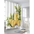 thumbnail image 3 of Fsddascl Summer Lemon Shower Curtain Set - Small 36" x 72" Washable Bathtub Curtain with 12 Hooks, Yellow Fruits Spring Green Leaf Vase Waterproof Fabric Stall Shower Curtains for Bathroom/Bathtub, 3 of 6