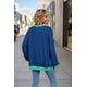 thumbnail image 3 of Camisetas de Larga para Mujer Azul Brillante XXL, 3 of 5