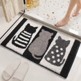 thumbnail image 1 of Alfombra de baño hermosa alfombra de ducha, lujoso felpudo de alta absorción y antiderrapante, lavadora en máquina adecuada para baño, Gato blanco y negro, 1 of 5