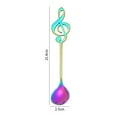thumbnail image 2 of Easy to Clean Beautiful Gift Spoon Stainless Steel Mirror Polished Music Symbol Kitchen Tools Teaspoon Ice Cream Scoop The Spoon Dessert Spoon BLUE, 2 of 8