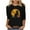 Black, variant on Raeneomay 3/4 Length Sleeve Womens Tops Women's Independence Day Round Neck T-Shirt Loose Top