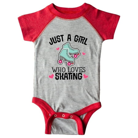 

Inktastic Just A Girl Who Loves Skating Gift Baby Girl Bodysuit