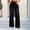 Black, variant on Women's Jeans High Rise Straight Leg Plus Size Solid Color Side Pocket Denim Pants Long Length