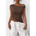 thumbnail image 3 of Remera PRETTYGARDEN 2025 Verano Top Fruncido de Un Hombro, 3 of 8