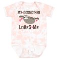 thumbnail image 3 of Inktastic My Godmother Loves Me Girls Sloth Girls Baby Bodysuit, 3 of 5