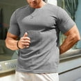 thumbnail image 2 of Men Summer Tops Polyester Spandex Long Sleeve Shirts Tight Long Sleeve Shirts Tunic Top Mens Spandex Workout Top Compression M Shirt Tops Men Neck Fitted Layering Grey M, 2 of 8