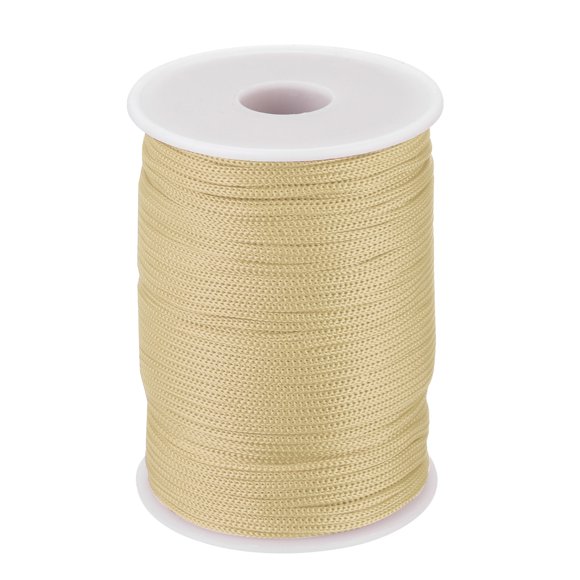 Cuerda de polipropileno trenzada de 1/16 de pulgada de Uxcell, cuerda de nylon de 328 pies para tendedero, camping, exterior, beige