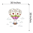 thumbnail image 4 of Home Wall Decal - 0 - Cute Hot Air Balloon Design Colourful Groovy Fruit themed Hot Air Balloon - Proudly Hand Made Decal - Size: 30 In(W) x 30 In(H), 4 of 5