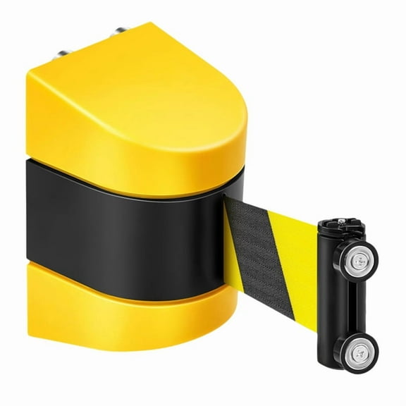 16.4 Ft Magnetic Retractable Wall Barrier Magnetic Wall Mount Crowd Control Retractable Safety Belt Striped Belt