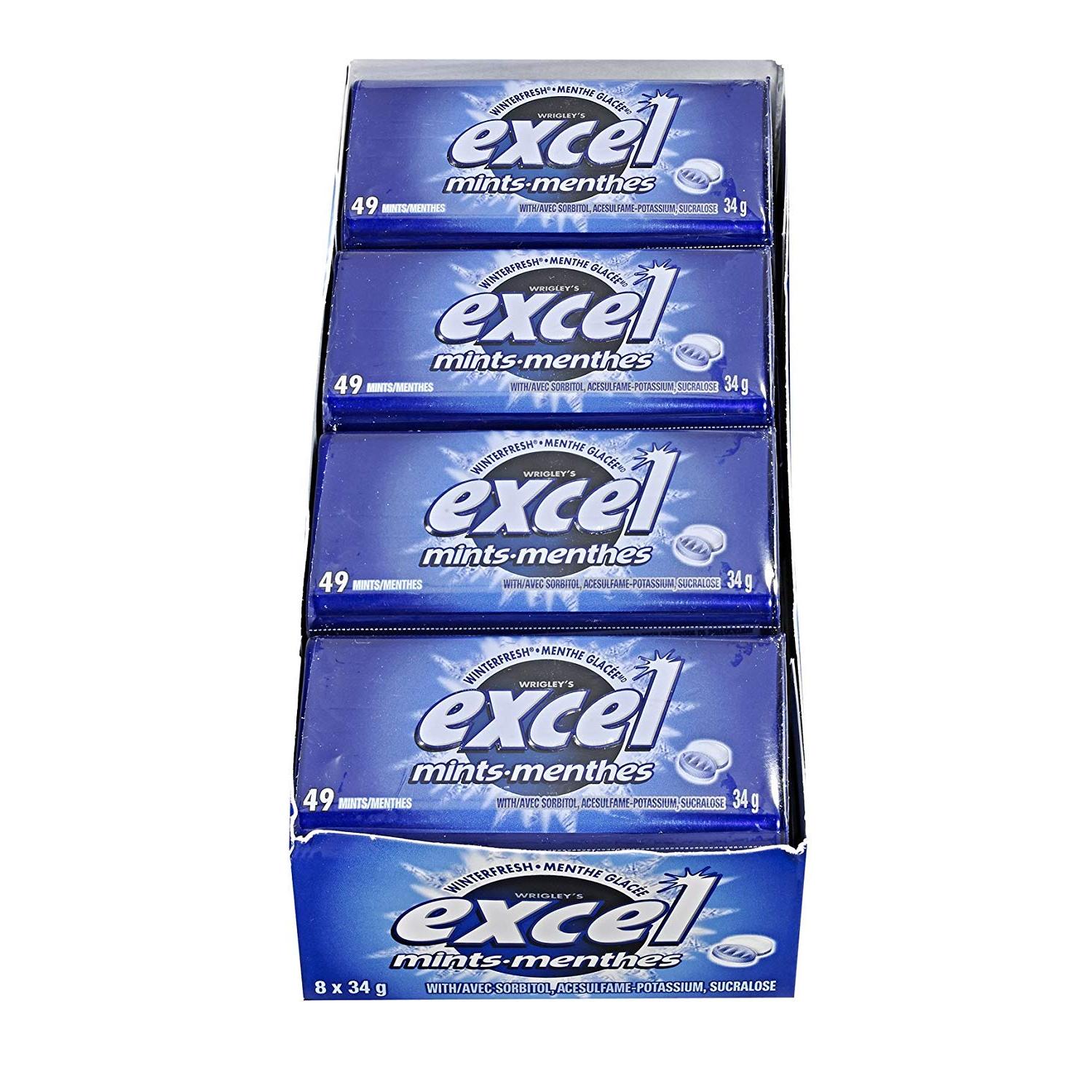 Excel Mints Winterfresh, 34gm Tin, 8 Count