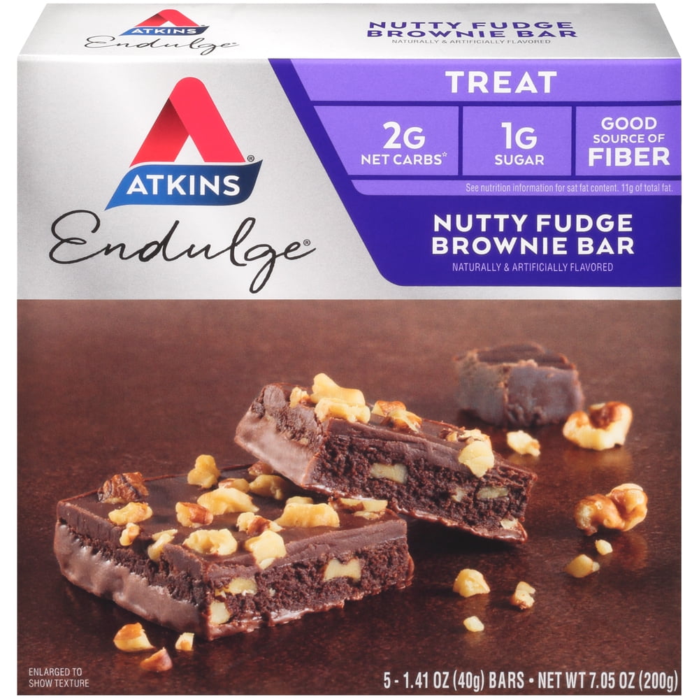 Atkins Endulge Nutty Fudge Brownie Bars 5pack