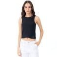 thumbnail image 1 of Crop Top Con Canales Para Mujer Quarry Color Negro, 1 of 4