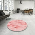 thumbnail image 4 of Ahgly Company Machine Washable Indoor Round Transitional Pink Area Rugs, 8' Round, 4 of 7
