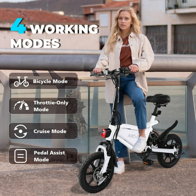 ANCHEER 500W Foldable Commuter Electric Bike, 14