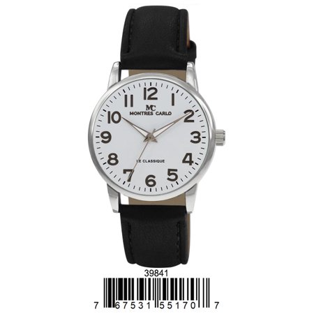 Silver/White/Black 38mm-milano-expressions-leather-band-watch-3984