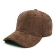 thumbnail image 2 of fatyb Unisex Corduroy Baseball Cap Mens Solid Color Womens Adjustable Trucker Cap for Outdoor Travel, 2 of 3