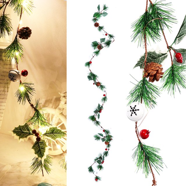 Luces De Cadena De Navidad Piñas Aguja De Pino Campana Guirnalda De Hadas Guirnalda De Luces Para El Árbol De Navidad Decoración De La Fiesta De Acción De Gracias 3M / 9.84Ft 30 Led Noticed HA013094-00
