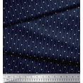 thumbnail image 3 of Soimoi Blue Cotton Jersey Fabric Dots & Star Print Fabric by the Yard 58 Inch Wide, 3 of 3