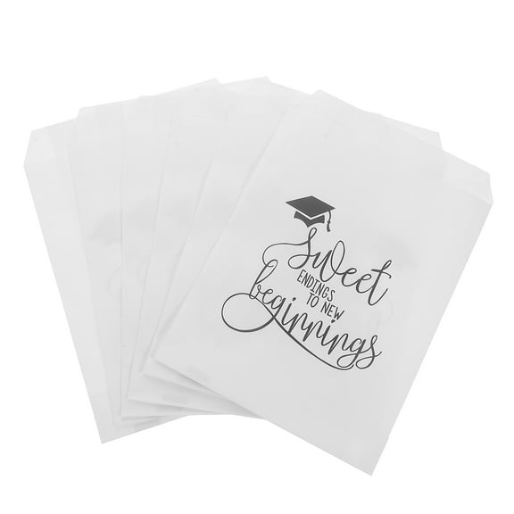 Masteelf 20pcs Graduation Party Favor Bags Paper Candy Bags Cookie Bags Treat Pouches for Graduation Party Supplies Season