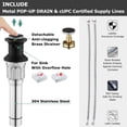 thumbnail image 4 of PARLOS 2 Handles Bathroom Faucet with Metal Pop-up Drain and Faucet Supply Lines, Oil Rubbed Bronze, 4 of 8