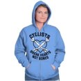 thumbnail image 4 of Cyclists Break Hearts Not Bones Biker Zip Up Hoodie Men's Women's Brisco Brands 2X, 4 of 6