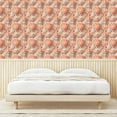 thumbnail image 3 of Ambesonne Vintage Floral Peel & Stick Wallpaper for Home, Orange White Flowers, 13"x100", Salmon Pale Tan, 3 of 5