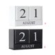 thumbnail image 2 of Escritorio perpetuo Calendario de madera Bloque de madera DIY Mes Fecha Número de visualización Desmontable Decoración de oficina en casa Kearding HA3133-02B, 2 of 6