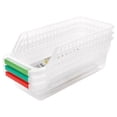 thumbnail image 3 of Miangastore Tabletop Plastic Storage Box Refrigerator Fruits Drinks Organizer Drawer Bins with Handle Kitchen Bottle Container (Random Color), 3 of 8