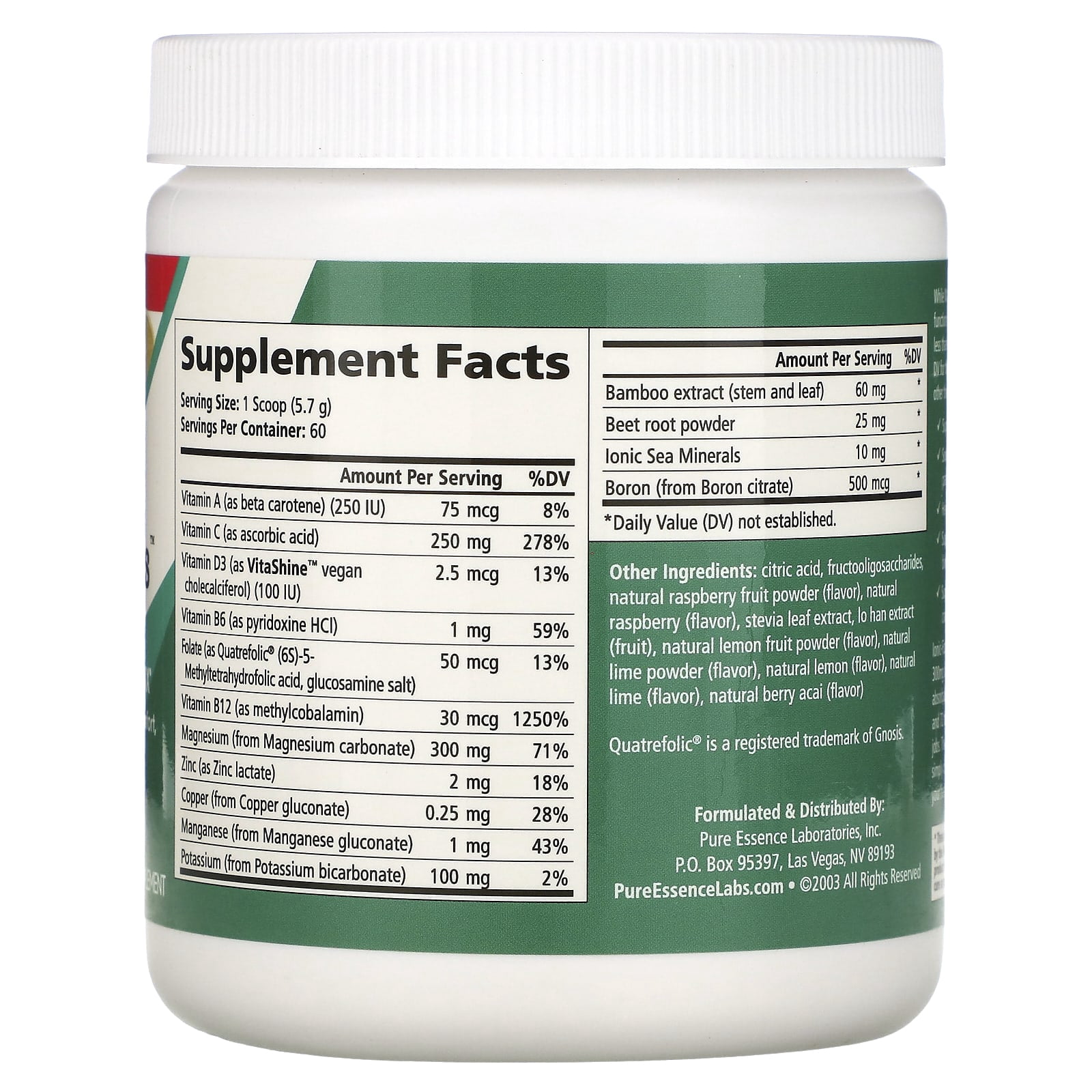 Pure Essence Labs Ionic Fizz Magnesium Plus, Anti-Stress Supplement Drink Powder, Gluten Free and Non-GMO Magnesium Powder (Raspberry Lemonade, 6.03 Ounce (Pack of 1))