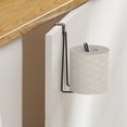 thumbnail image 4 of Cabinet Mount Paper Towel Holder, No-Drill Adhesive Wall Hanging Storage Kitchen Over Cabinet Shelf Organizer Space Saving Rack Tissue Roll Dispenser Accessory White, 4 of 4
