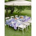 thumbnail image 4 of Outdoor Tablecloth with Umbrella Hole for Patio/Picnic/Party/Camping, Purple Onion Flowers Waterproof Table Cloth Rectangle Table Cover Washable, Spring Floral Dandelion Botanical (60"x 102"), 4 of 8