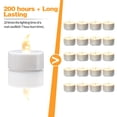 thumbnail image 3 of Velas de té LED KOABY, parpadeantes, sin llama, blanco cálido, 50 unidades, 3 of 7