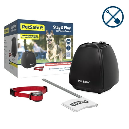 PetSafe Stay & Play Wireless Fence for Stubborn Dogs 5 lbs. and Up, Covers 3/4-Acre Yard