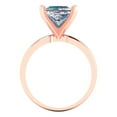 thumbnail image 4 of 3 ctw Solitaire Anniversary Ring for Women | Princess Cut Blue Moissanite | Hyperallergenic Solid 18K Rose Gold, 4 of 5