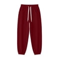 thumbnail image 7 of Dagugfen Sweatpants for Women Elastic Waist Drawstring Cinch Bottom Athletic Outdoor Jogging Pants with Pockets(M,Red), 7 of 7