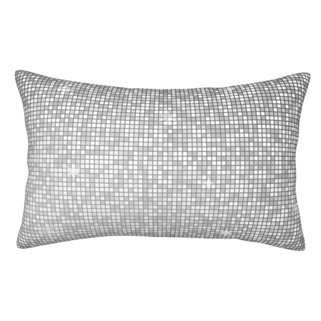 Fotbe Silver Mosaic Funda de Almohada Decorativa Estilo Occidental, Lujo en Algodón, Fundas para Almohadas King, Cojín Estampado para Decoración del Hogar-20"x30"
