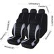 thumbnail image 2 of Juego completo de 9 fundas universales para asientos de coche, accesorios impermeables aptos para las cuatro estaciones, color gris, 2 of 2