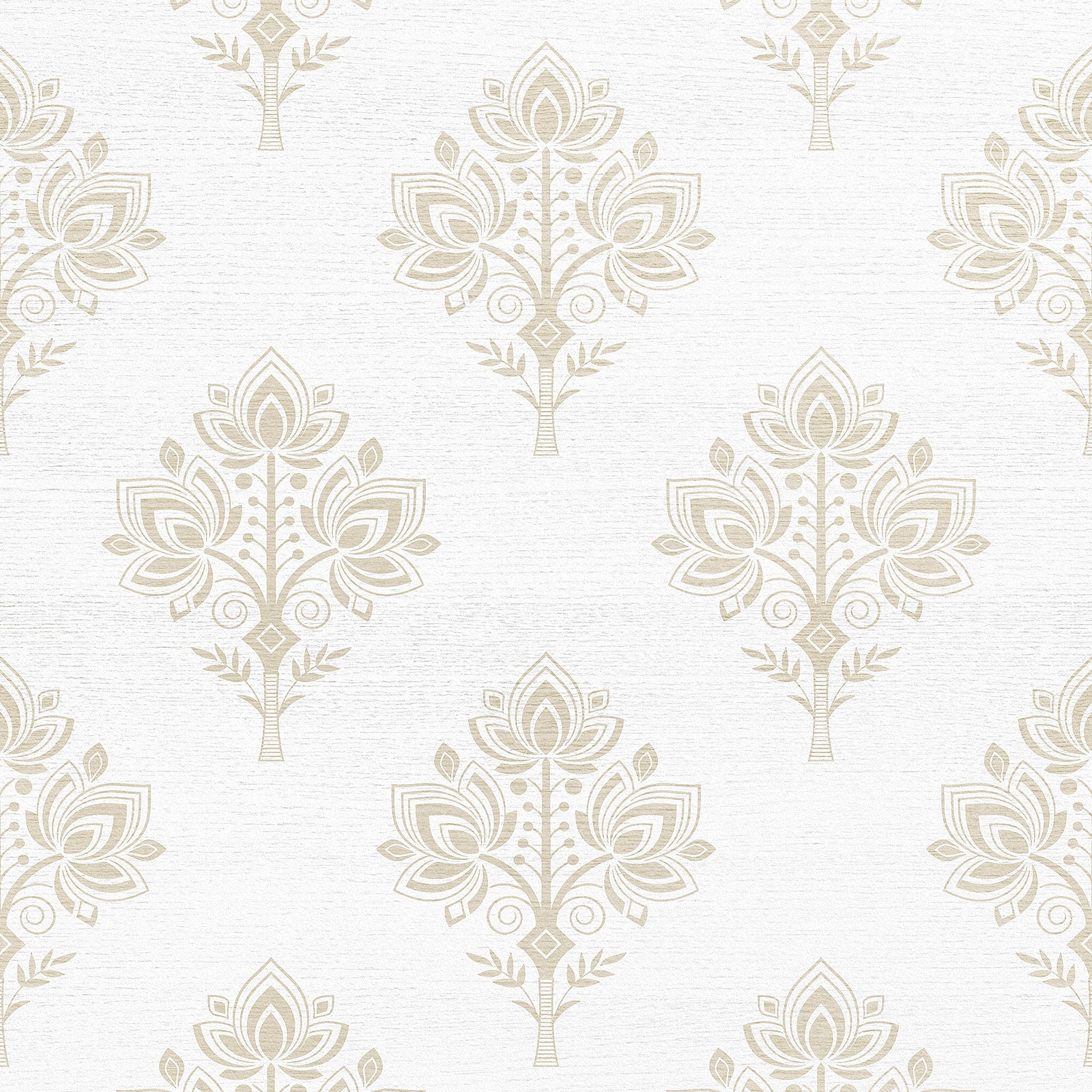 DAZLUTE Peel and Stick Removable Wallpaper Golden Floral Contact Self Adhesive Paper Wallpaper 17.72" x 394"