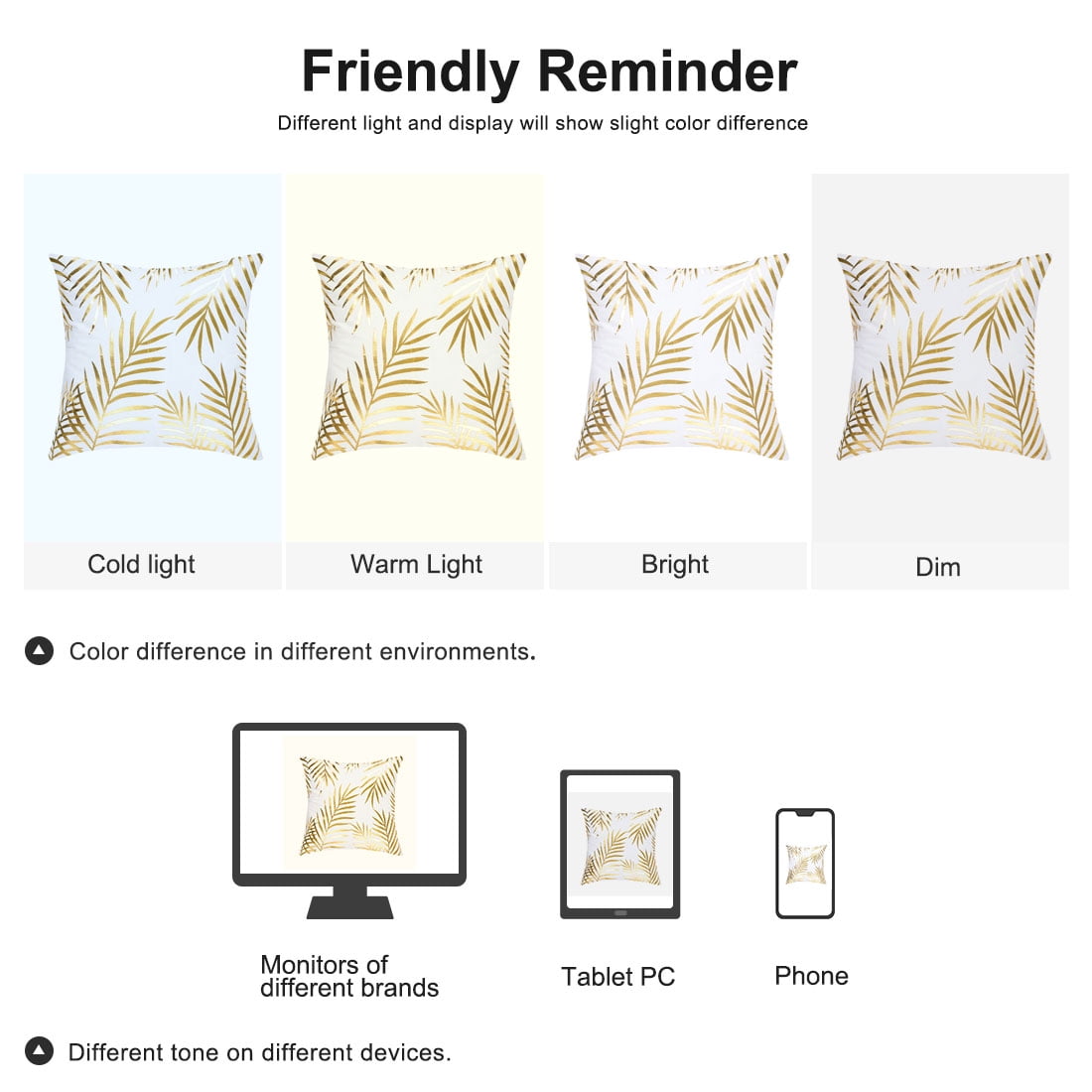 Unique Bargains Gold Stamping Soft Outdoor Square Throw Pillow Covers Pine Leaves 2pcs