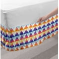 thumbnail image 2 of Contemporary Bed Skirt, Colorful Beaming Triangles and Swift Streaks Ornamental Details Modern Art, Elastic Bedskirt Dust Ruffle Wrap Around for Bedding Decor, 4 Sizes, Multicolor, by Ambesonne, 2 of 2